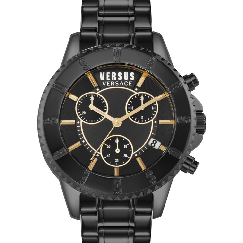 Versace Black Mens Versus 44mm Bracelet Watch